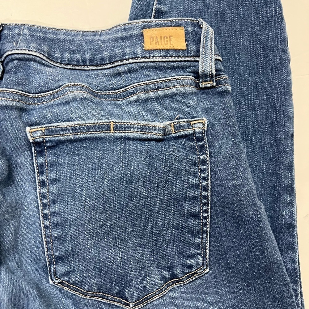 PAIGE Womens Medium Adalyn Wash Verdugo Crop Skinny Stretch Jeans Size 31 - Picture 4 of 10